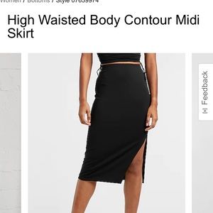 Express high waisted body contour skirt